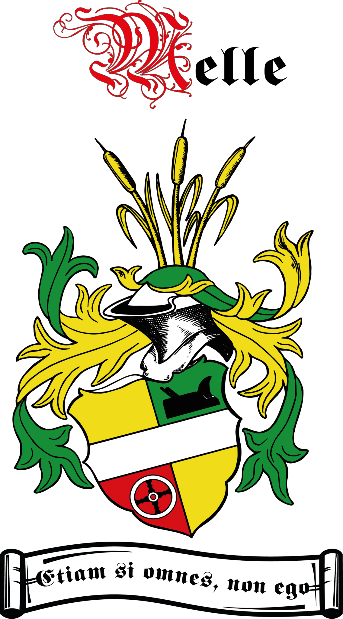 Familienwappen MELLE Lautlingen Heimat mit Aussicht